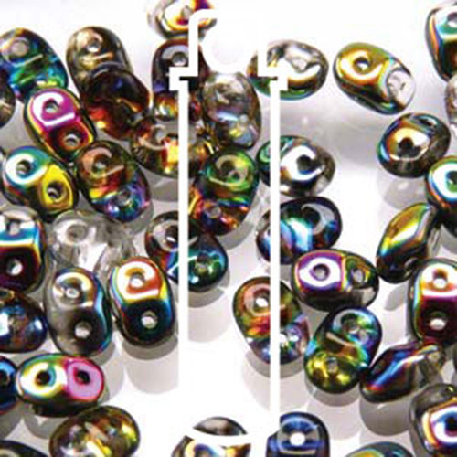 Super Duo 2.5mm x 5mm - DU0500030-28101 - Crystal Vitrail - 22.5gm Tube