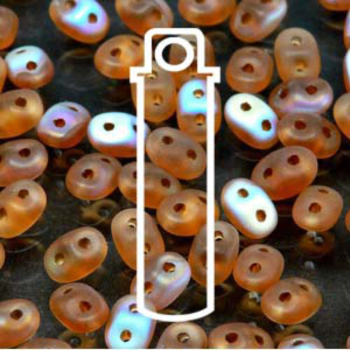 Super Duo 2.5mm x 5mm - DU0510230-28771 - Matte Smoke Topaz AB - 22.5gm Tube