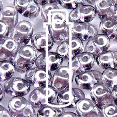 Super Duo 2.5mm x 5mm - DU0520500-14400 - Tanzanite White Luster - 22.5gm Tube