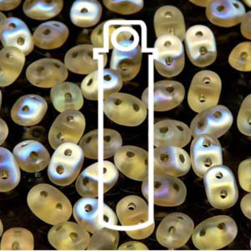 Super Duo 2.5mm x 5mm - DU0540020-28771 - Matte Smoke Grey AB - 22.5gm Tube