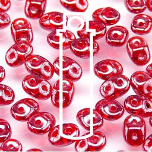 Super Duo 2.5mm x 5mm - DU0590080-14400 - Ruby Luster - 22.5gm Tube