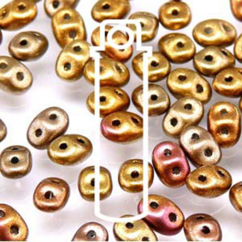 Super Duo 2.5mm x 5mm - DU0500030-01610 - Gold Rainbow - 22.5gm Tube