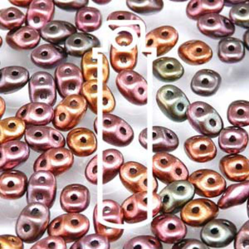 Super Duo 2.5mm x 5mm - DU0500030-01620 - Dark Gold Rainbow - 22.5gm Tube