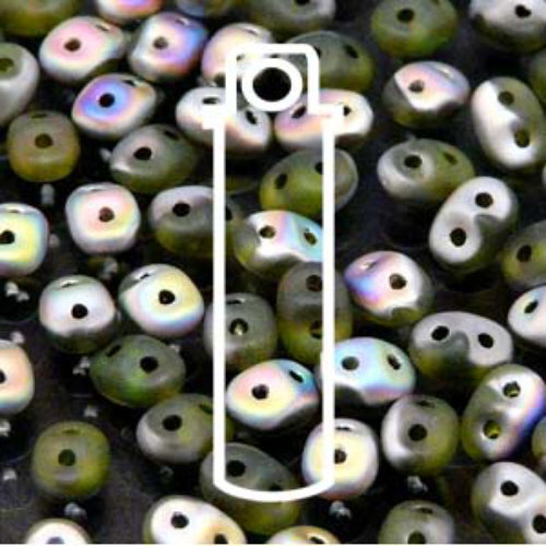 Super Duo 2.5mm x 5mm - DU0550230-28171 - Matte Olivine Vitrail - 22.5gm Tube