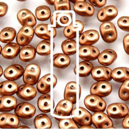 Super Duo 2.5mm x 5mm - DU0500030-01780 - Bronze Copper - 22.5gm Tube