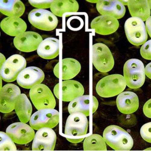 Super Duo 2.5mm x 5mm - DU0550230-28771 - Matte Olivine AB - 22.5gm Tube