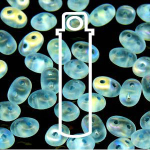 Super Duo 2.5mm x 5mm - DU0560020-28771 - Matte Aqua AB - 22.5gm Tube