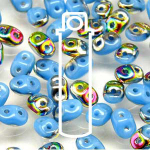 Super Duo 2.5mm x 5mm - DU0563030-28101 - Turquoise Blue Vitrail - 22.5gm Tube
