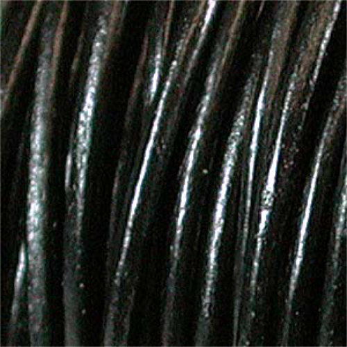 5mm Indian Leather Black - 10 Yards - 9.1 Metres Roll