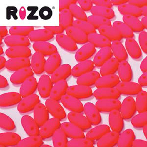 Rizo 2.5mm x 6mm - RZ256-03000-25123 - Bright Neon Pink - 100gm Bag
