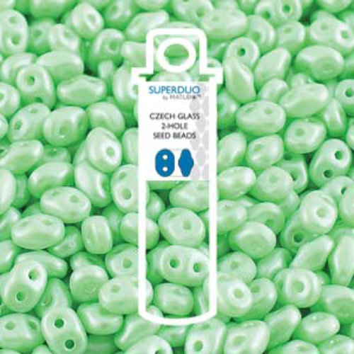 Super Duo 2.5mm x 5mm - DU0525023 - Pastel Light Peridot - 22.5gm Tube