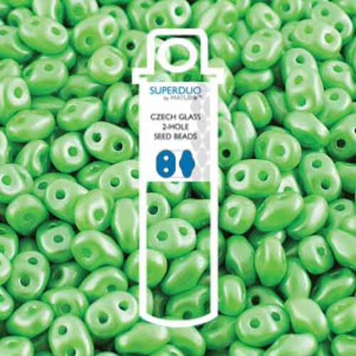 Super Duo 2.5mm x 5mm - DU0525024 - Pastel Peridot - 22.5gm Tube