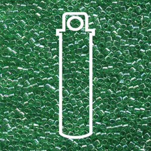 Miyuki 11/0 Delica Bead - DB1889 - Transparent Green Luster - 7.2gm Tube