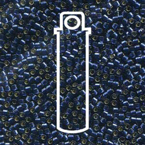 Miyuki 11/0 Delica Bead - DB2191 - Duracoat Silver Lined Navy Blue - 7.2gm Tube