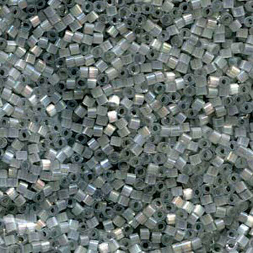 Miyuki 11/0 Delica Bead - DB1871 - Silk Inside Dyed Smoke Grey AB - 50gm Bag