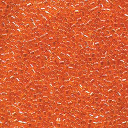Miyuki 11/0 Delica Bead - DB1887 - Transparent Orange Luster - 50gm Bag