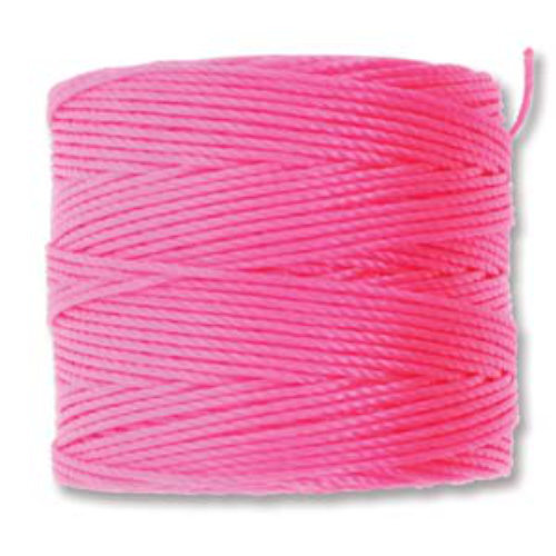 S-Lon Standard Twist Bead / Macrame Cord (TEX210) - Neon Pink - SLBC-NEP