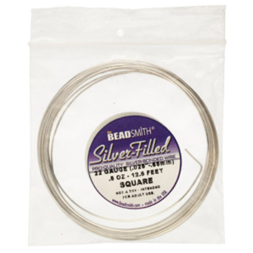 22 Gauge (0.64mm) - Dead Soft Square Wire - 12.5Ft/3.8m  - SFWSQ22DS