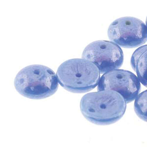 Piggy Beads - 2 Hole - 50 Bead Strand - PGY48-33100-14400 - Blue Opaque Hematite