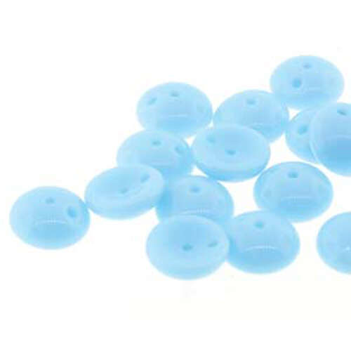 Piggy Beads - 2 Hole - 50 Bead Strand - PGY48-63020 - Turquoise Opaque