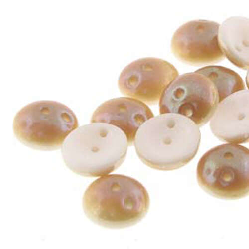Piggy Beads - 2 Hole - 50 Bead Strand - PGY48-03000-22501 - Chalk White Celsian