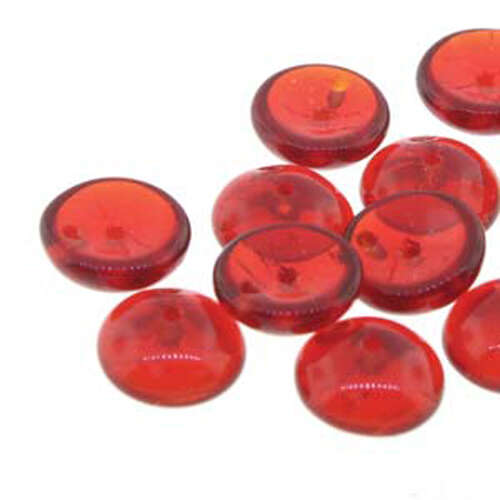 Piggy Beads - 2 Hole - 50 Bead Strand - PGY48-90090 - Ruby