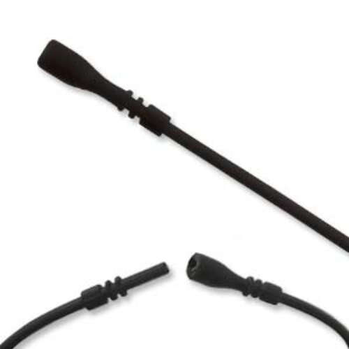 Rubber Tube Lock Cord 2mm Black - 24" - RBT02BLACK