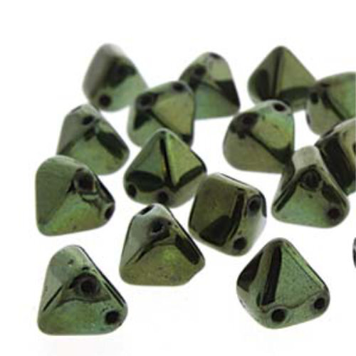 Pyramid Stud 6mm - Jet Red Luster - PYR0623980-14495 - 25 Bead Strand