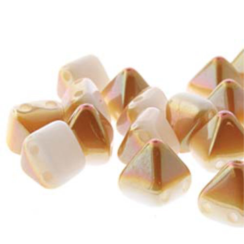 Pyramid Stud 6mm - Chalk Apricot - PYR0602020-29121 - 25 Bead Strand