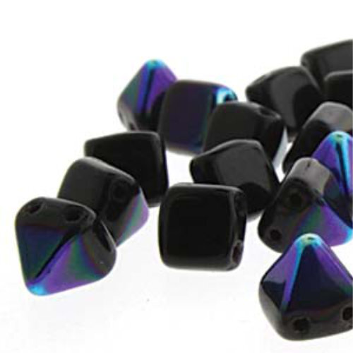 Pyramid Stud 6mm - Jet AB - PYR0623980-28701 - 25 Bead Strand