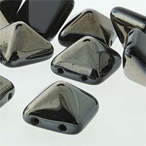 Pyramid Stud 12mm - Jet Full Chrome - PYR1223980-27401 - 12 Bead Strand