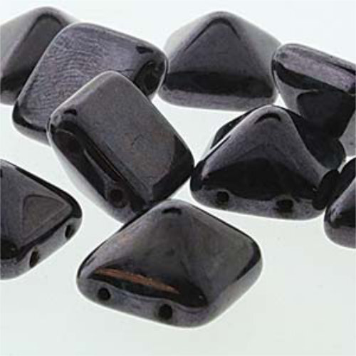 Pyramid Stud 12mm - Jet Travertine Blue - PYR1223980-65431 - 12 Bead Strand