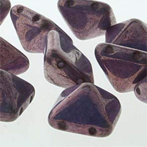 Pyramid Stud 12mm - Chalk Sliperit - PYR1202020-15726 - 12 Bead Strand