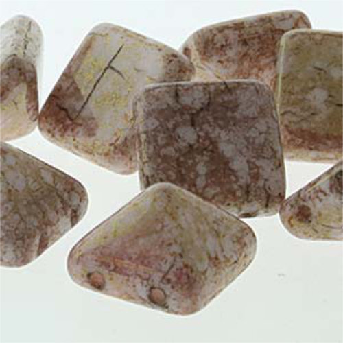 Pyramid Stud 12mm - Chalk Terracotta Red - PYR1202020-15495 - 12 Bead Strand