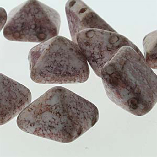 Pyramid Stud 12mm - Chalk Terracotta Purple - PYR1202020-15496 - 12 Bead Strand
