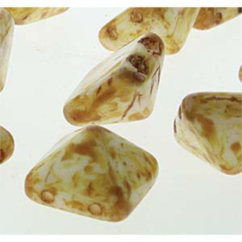 Pyramid Stud 12mm - Chalk Picasso - PYR1202020-86800 - 12 Bead Strand
