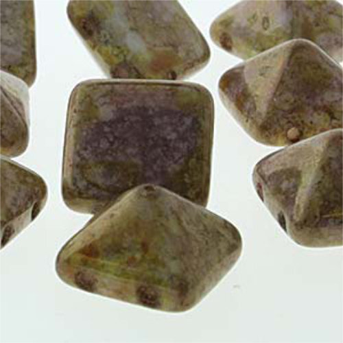 Pyramid Stud 12mm - Chalk Senegal Purple - PYR1202020-15696 - 12 Bead Strand