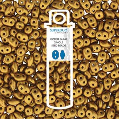 Super Duo 2.5mm x 5mm - DU0500030-01740 - Bronze Gold - 22.5gm Tube