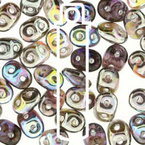 Super Duo 2.5mm x 5mm - DU0520060-98537 - Amethyst Graphite Rainbow - 22.5gm Tube