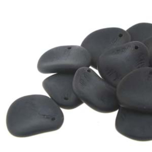 Petal 14mm x 13mm - Matte Jet - PTL1413-23980-84100 - 50 Bead Strand