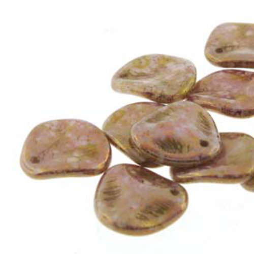 Petal 14mm x 13mm - Chalk Sengal Purple - PTL1413-02020-15696 - 50 Bead Strand