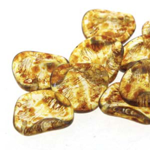 Petal 14mm x 13mm - Crystal Picasso - PTL1413-00030-86800 - 50 Bead Strand