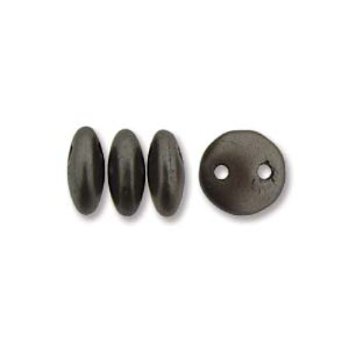 CzechMates 2 Hole Lentil 6mm - Pastel Cocoa - 02010-25005 - 50 Bead Strand