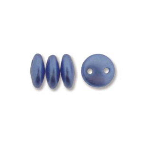 CzechMates 2 Hole Lentil 6mm - Pastel Sapphire - 02010-25015 - 50 Bead Strand