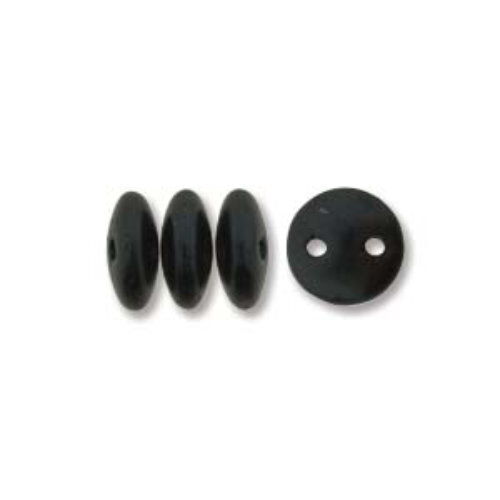 CzechMates 2 Hole Lentil 6mm - Pastel Hematite - 02010-25037 - 50 Bead Strand