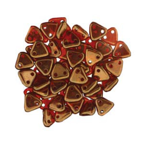 CzechMates 6mm Triangle Beads - 2 Hole - Hyacinth Bronze - TRI06-90040-14415 - 100gm Bag