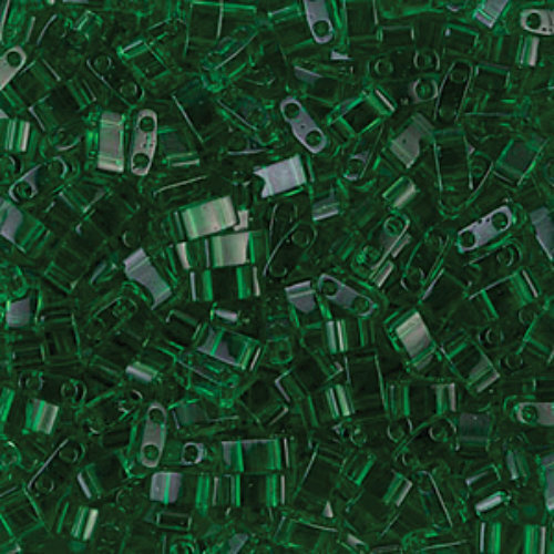 Miyuki Half Tila Bead - TLH0146 - Transparent Green - 50gm Bag