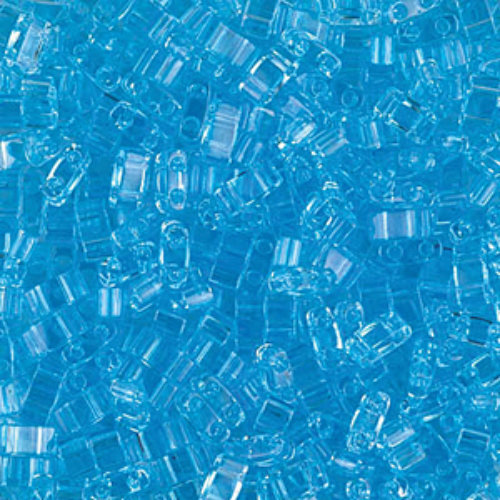 Miyuki Half Tila Bead - TLH0148 - Transparent Aqua - 50gm Bag