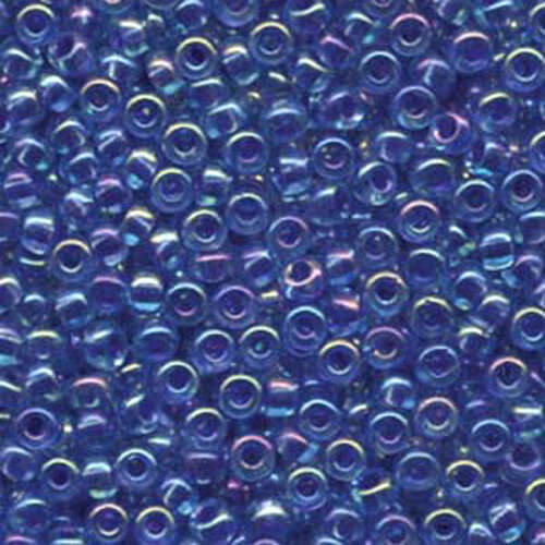 Miyuki 6/0 Rocaille Bead - 6-91829 - Sparkling Violet Lined Aqua Luster - 250gm Bag