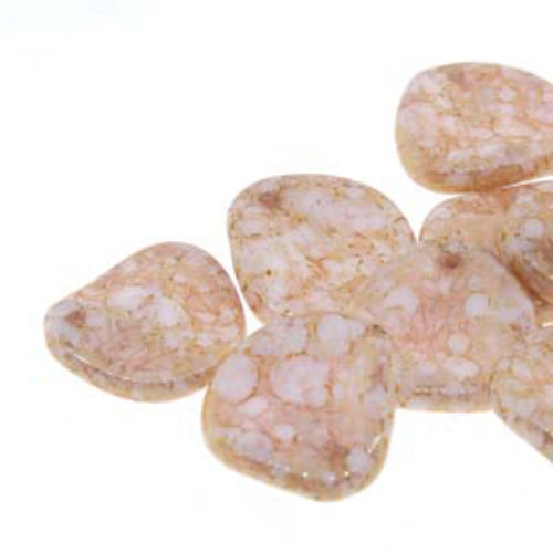 Petal 8mm x 7mm - Chalk Terracotta Red - PTL87-02020-15495 - 80 Bead Strand